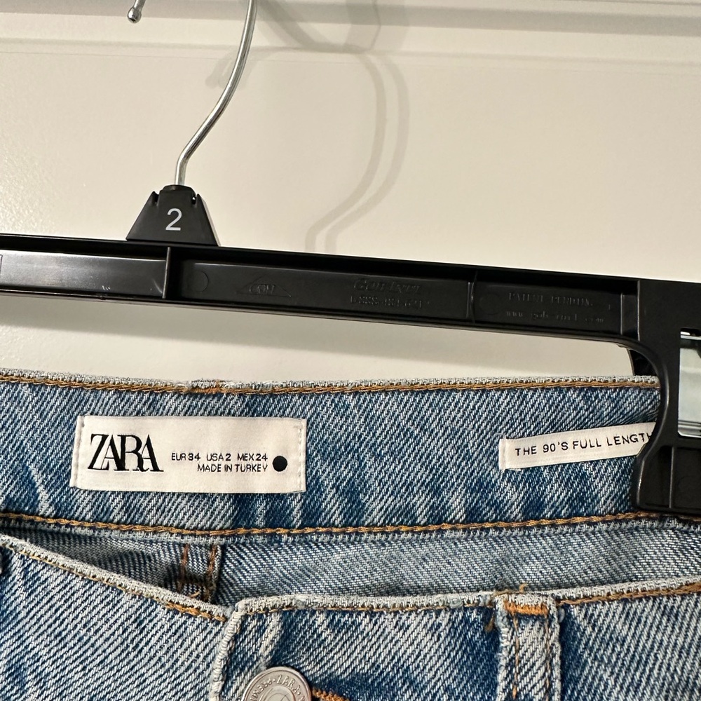 Zara 90s Full Length Wide Leg Distressed - Picture 2 of 6
